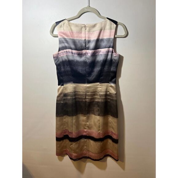 Lafayette 148 New York Silk Multi Stripe Dress Sz. 2 - Picture 4 of 6